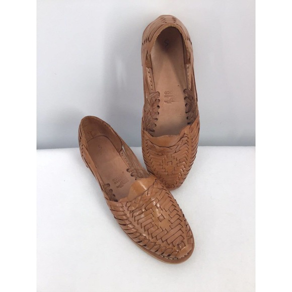 Hecho En Mexico woman shoes size 7 brown leather - Picture 14 of 15
